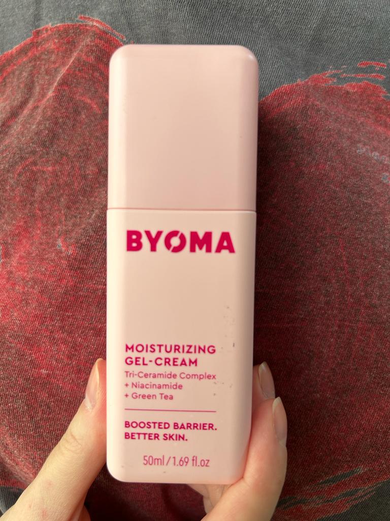 Byoma Moisturising Gel Cream, skincare routine, skin barrier, oil-free, beauty routine, SPF, sun protection, skin barrier